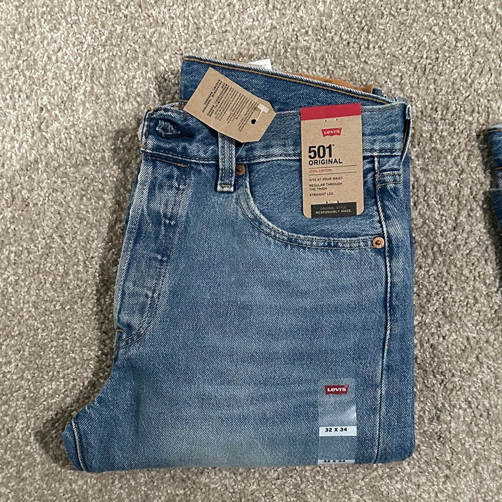 Levi's 501 Original Men's Light Blue Straight Jeans